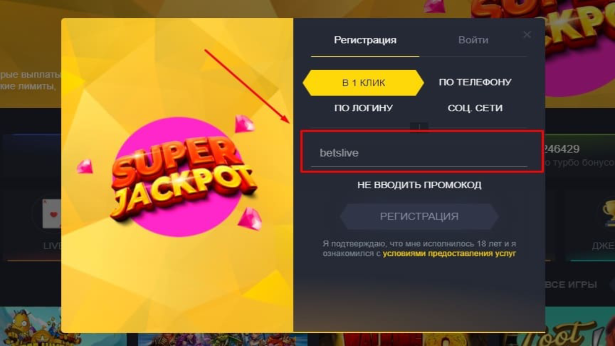 Процесс регистрации и вход в Turbo Casino, По телефону, соц. сети